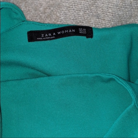 Zara Green Cross Back Summer Dress - Picture 3 of 3